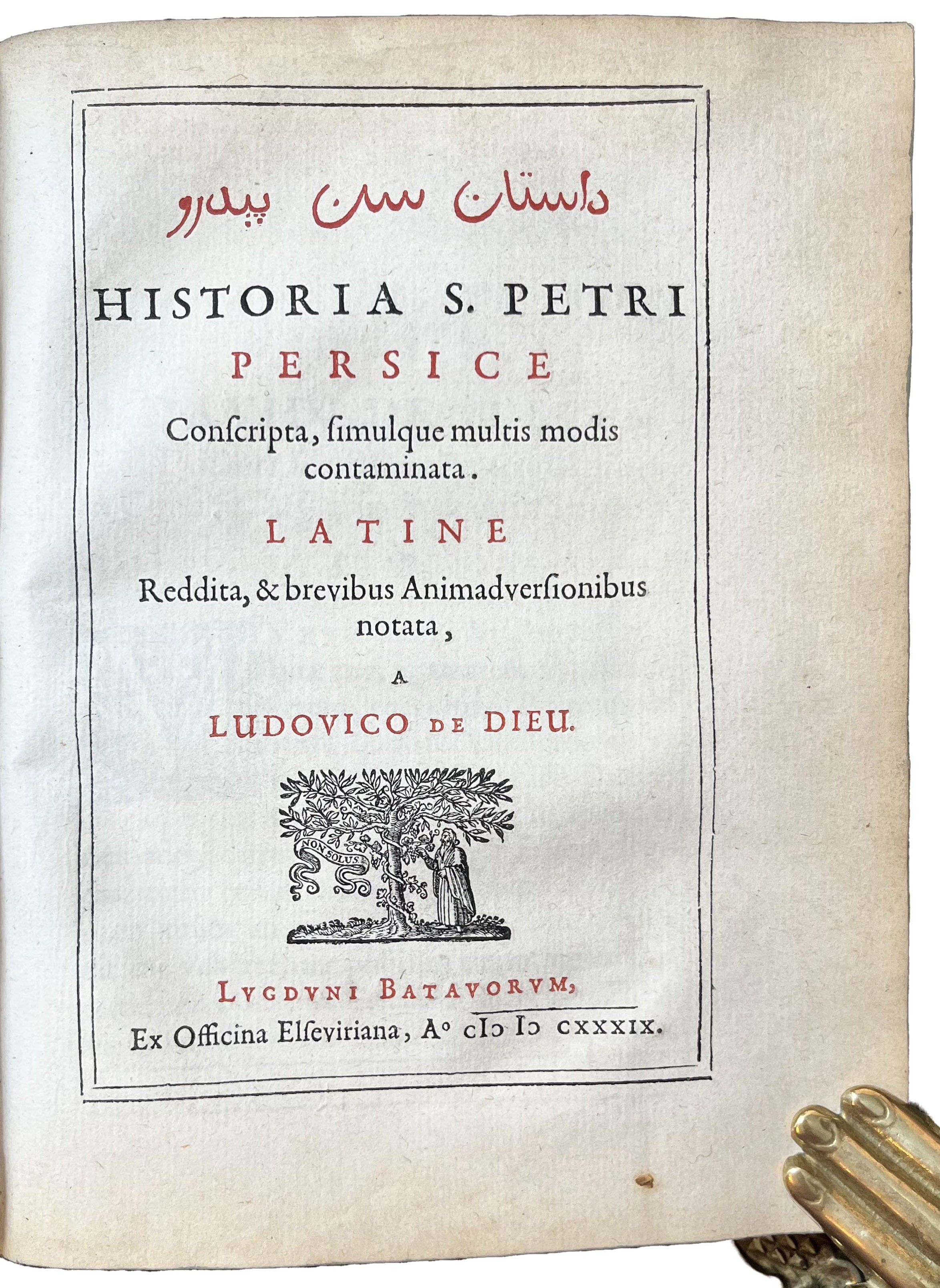 XAVIER, Hieronimus; DE DIEU, Lodewijk. [with] XAVIER, Hieronimus; DE DIEU, Lodewijk. [and] DE DIEU, Lodewijk.