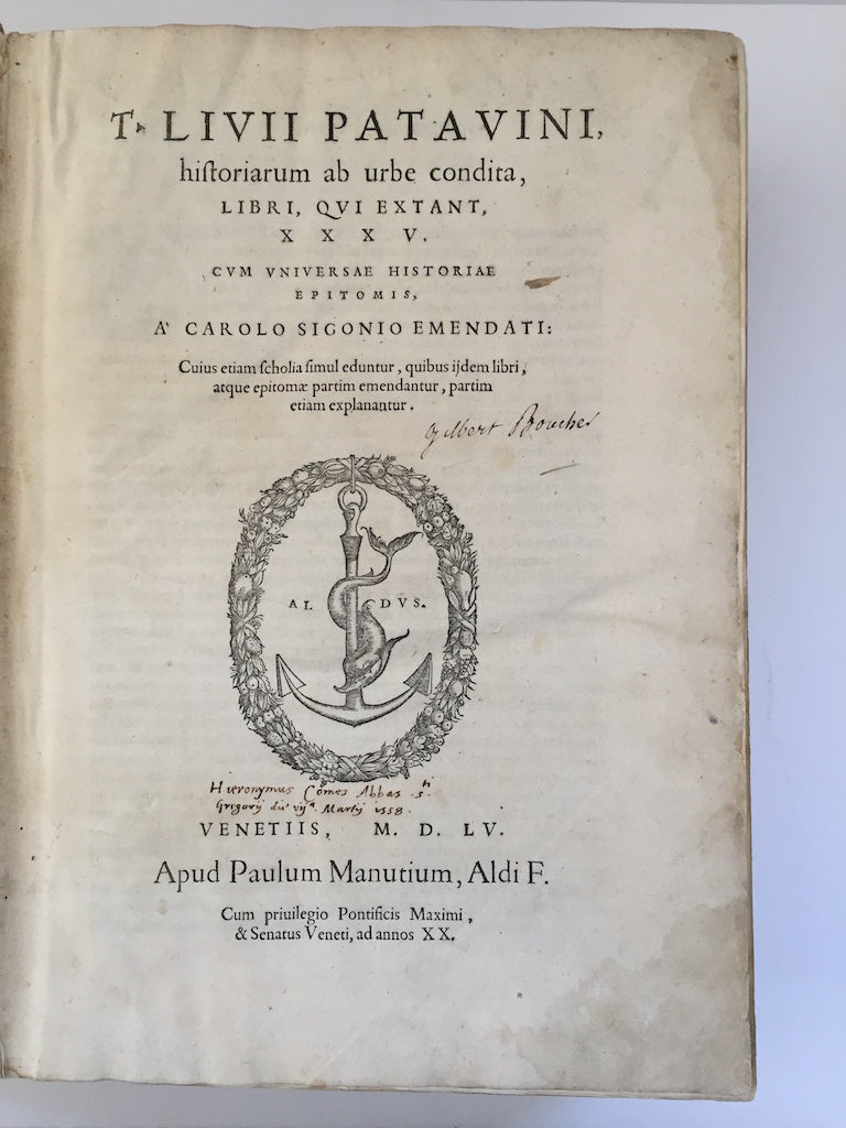 LIVY, Titus [and] SIGONIUS, Carolus