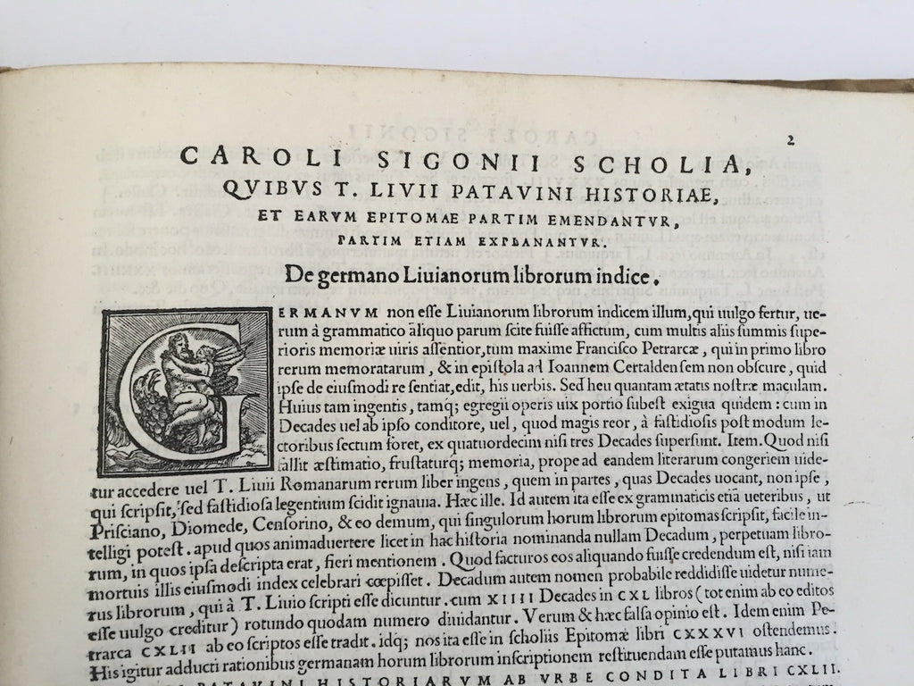 LIVY, Titus [and] SIGONIUS, Carolus