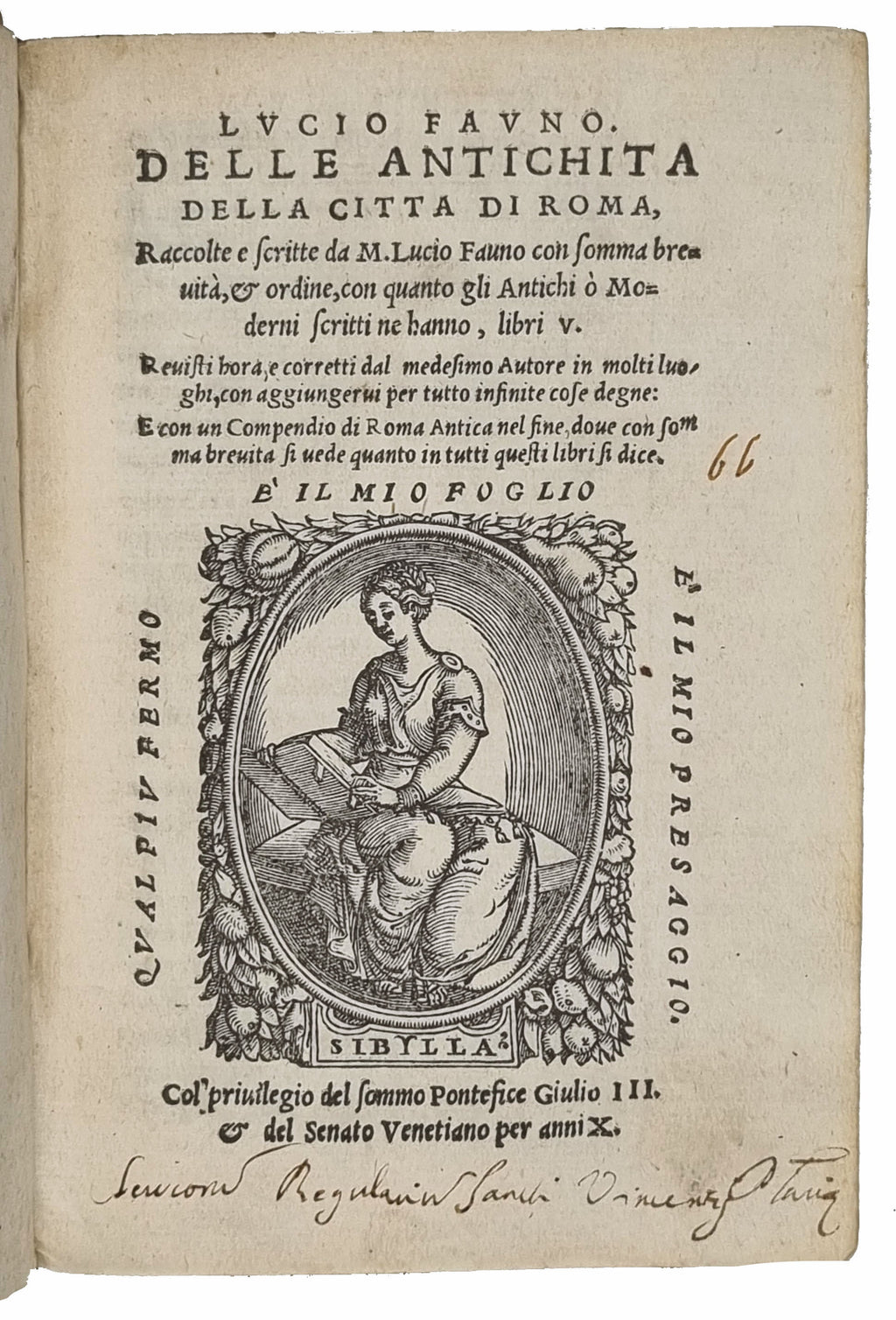 FAUNO, Lucio. [with] LIGORIO, Pirro.