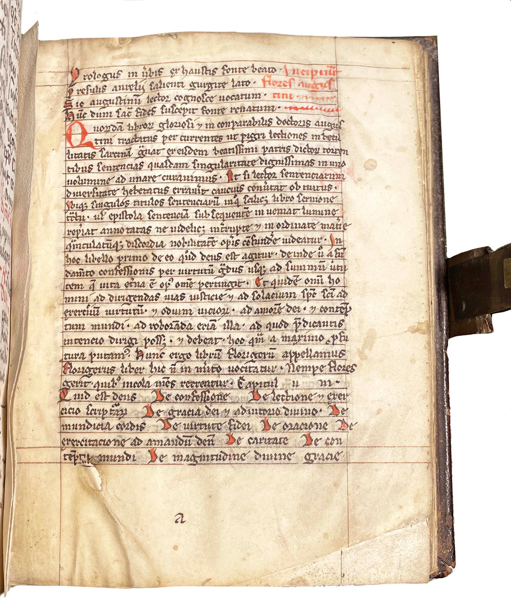 Admonitiones ad consolationem infirmorum, with Ordo commendationis animae and Flores Augustini.