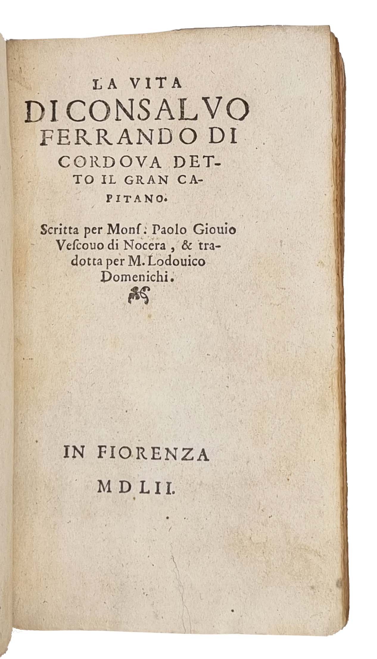 GIOVIO, Paolo; DOMENICHI, Ludovico.