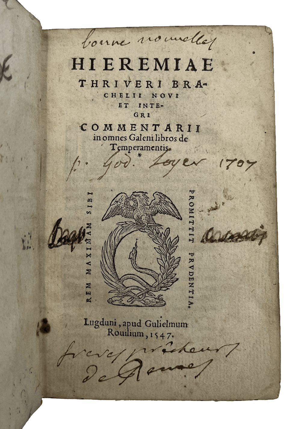 GALEN, comm. THRIVERIUS, Jeremias Brachelius, trans. LINACRE, Thomas.