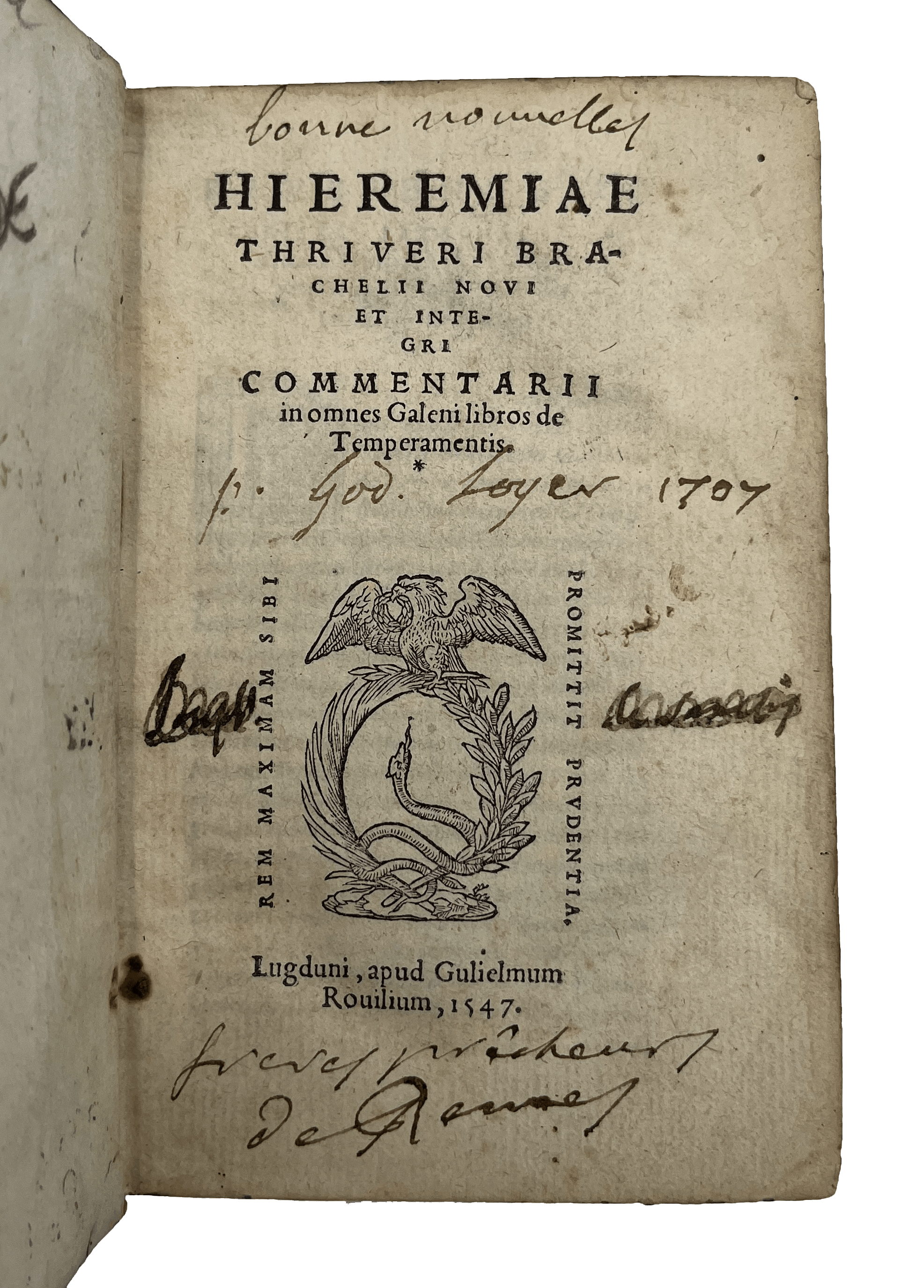GALEN, comm. THRIVERIUS, Jeremias Brachelius, trans. LINACRE, Thomas.