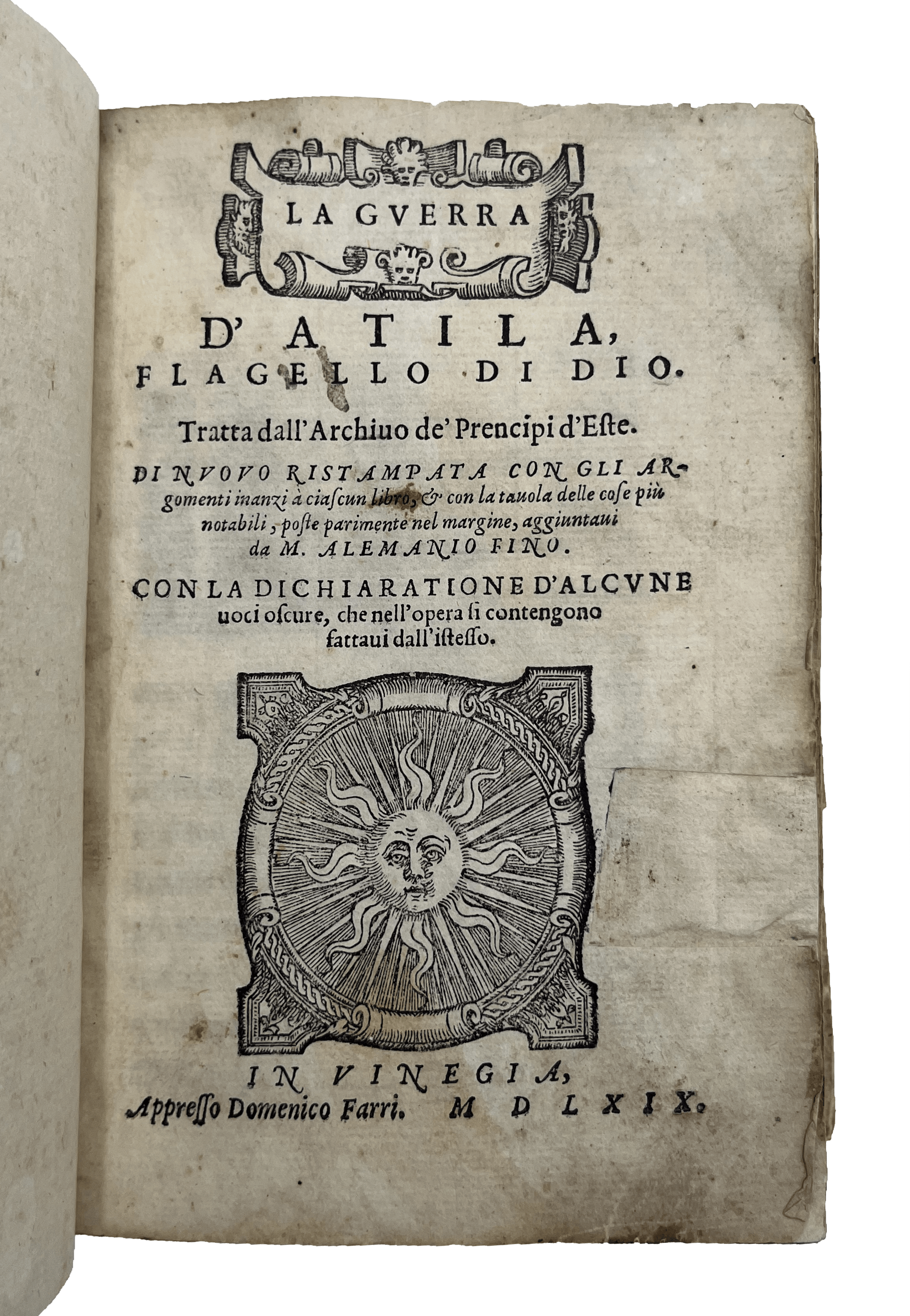 BARBIERI, Giovanni Maria, ed. FINO, Alemanio